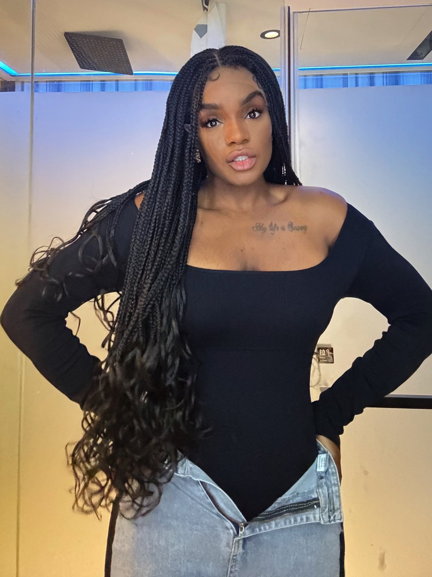 Moesha wig noires longue