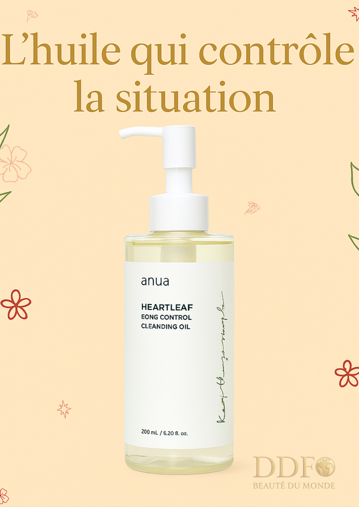 ANUA – Heartleaf Pore Control Cleansing Oil (Mild) - Elle retire tout… sauf ton glow naturel