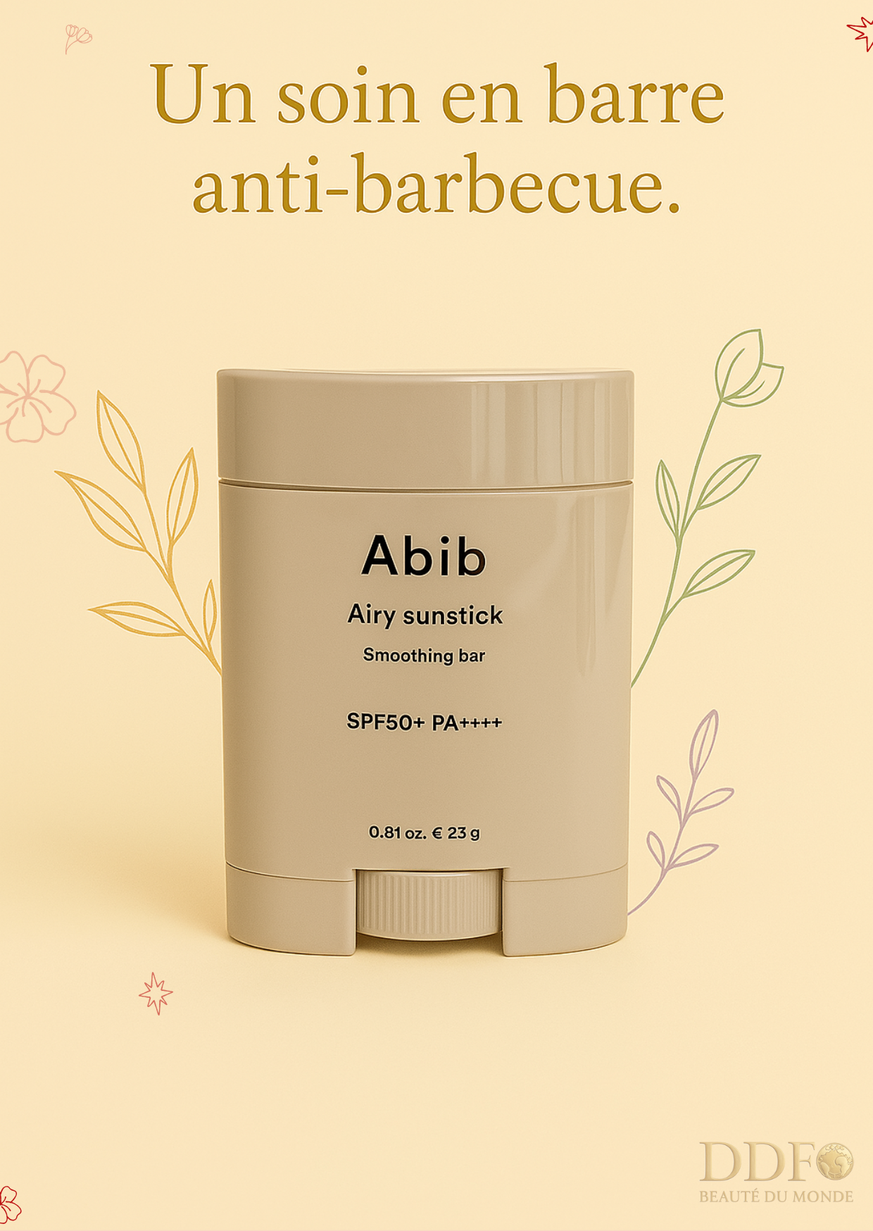 ABIB – Airy Sunstick Smoothing Bar SPF50+ PA++++ - Un soleil radieux, une peau protégée, zéro film blanc. Oui, c’est possible