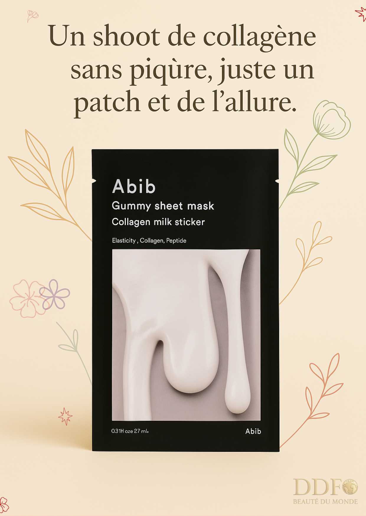 ABIB - Gummy Sheet Mask Collagen - Un masque qui colle à ta peau et à tes objectifs fermeté