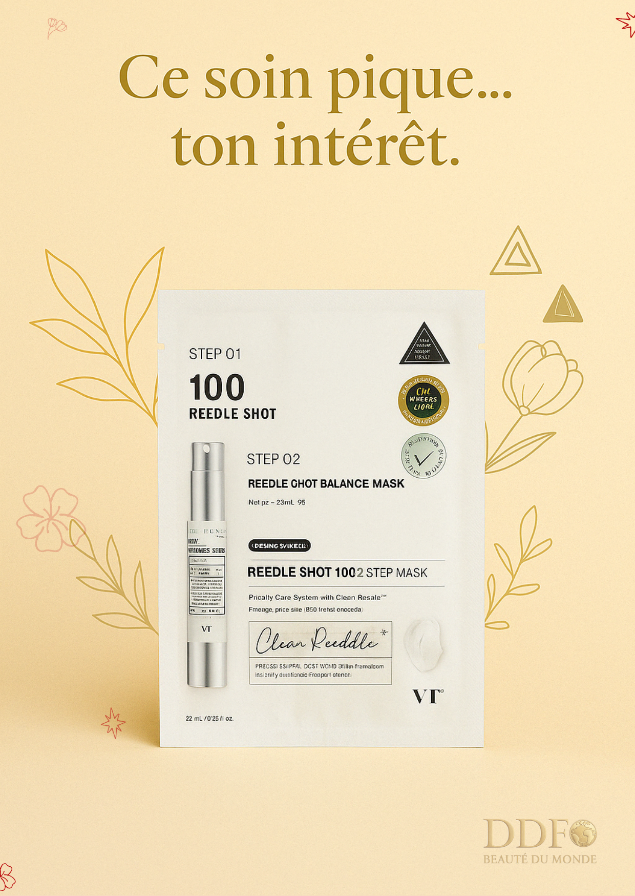VT Cosmetics – Reedle Shot 100 (Programme de Soin en 2 étapes) - Un réveil en douceur pour une peau plus forte, jour après jour