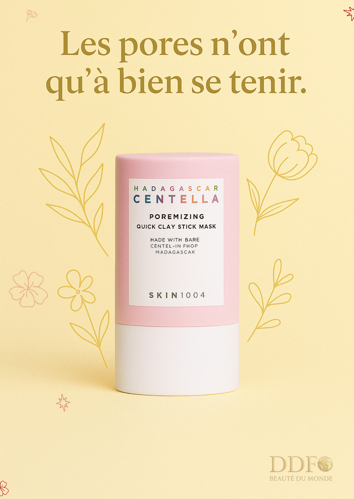 SKIN1004 - Centella Poremizing Quick Clay Stick Mask - Parce que purifier ne veut pas dire punir ta peau