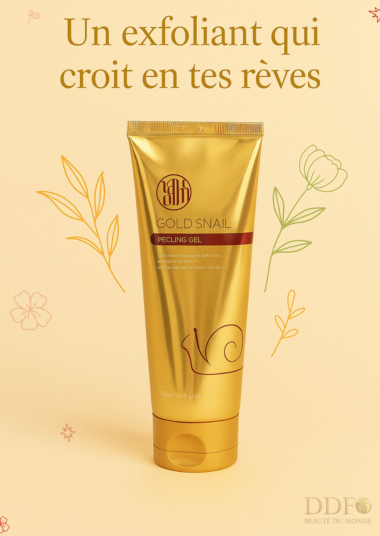 Gold Snail Peeling Gel – Exfoliant Doux Régénérant - L’or pour l’éclat. L’escargot pour la réparation. Toi, pour briller.