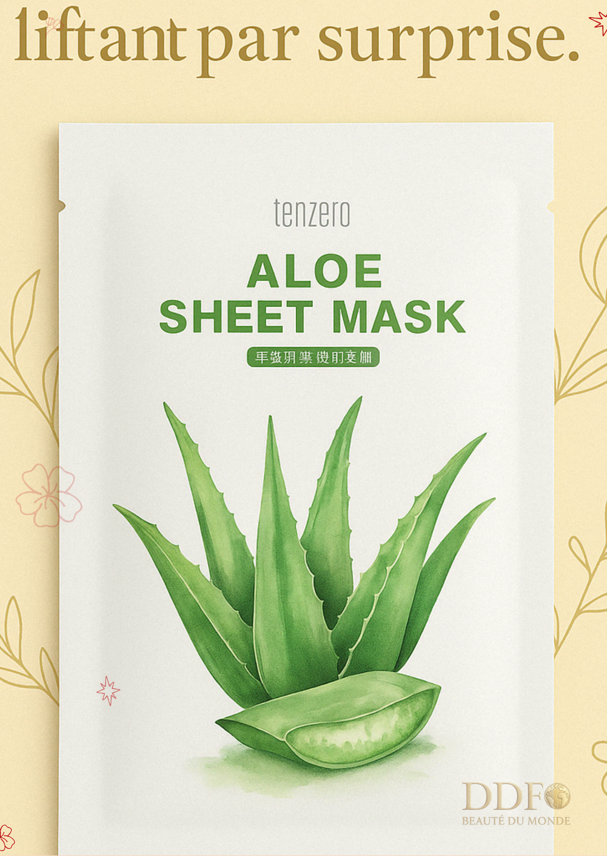 Masque Feuille Aloe TENZERO
Amélioration des rides