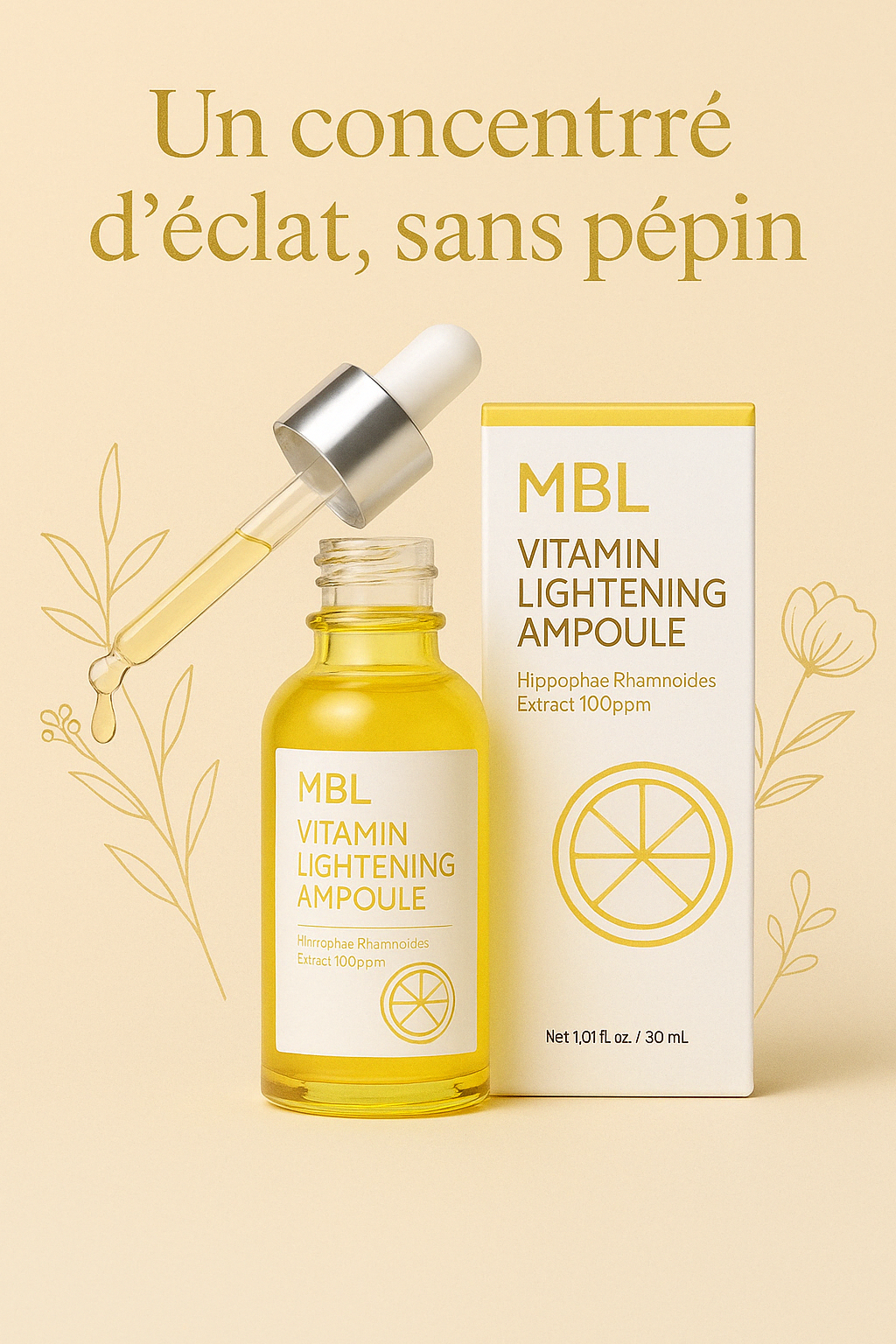MBL – Vitamin Lightening Ampoule - Un shot de lumière pour ton visage. Et pas besoin de filtre