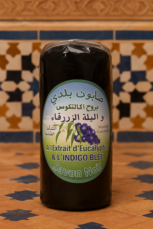 SAVON NOIR (Eucalyptus-Indigo bleu)