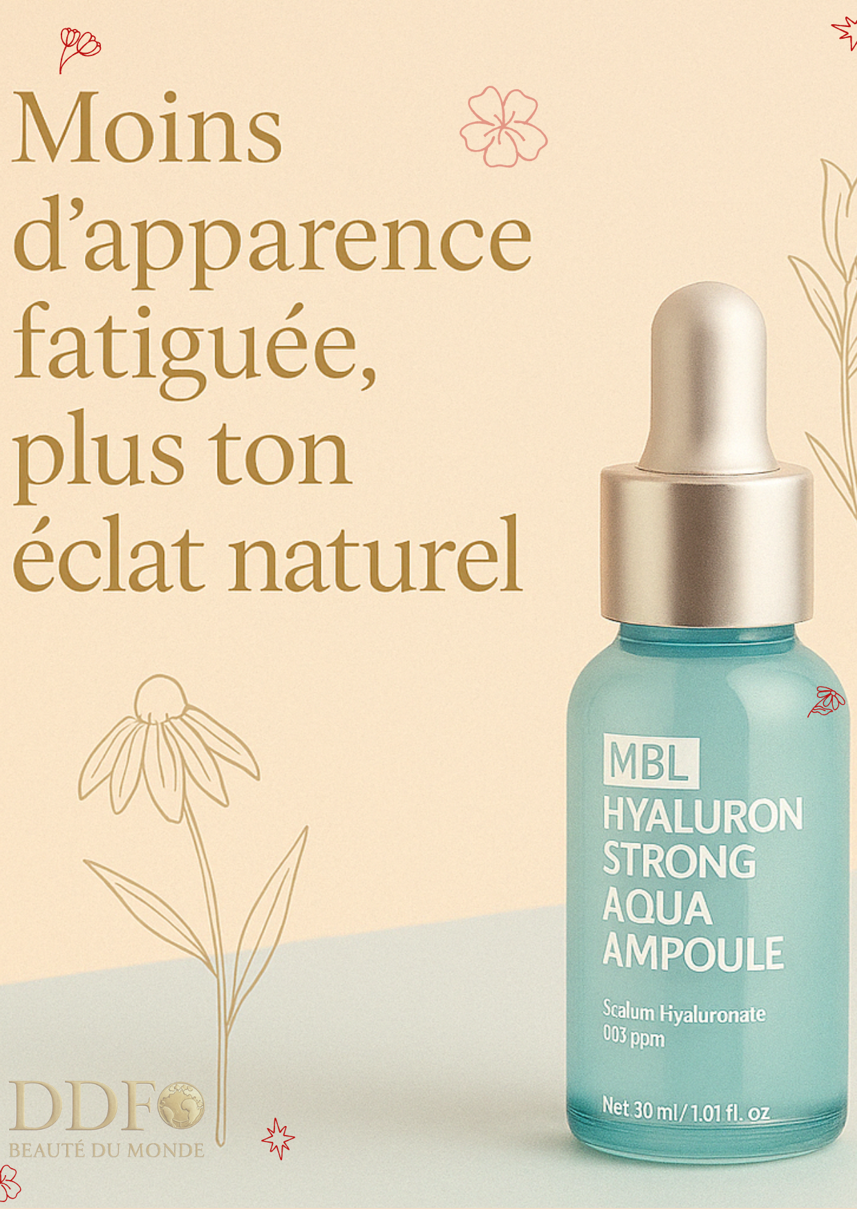MBL – Hyaluronic Strong Aqua Ampoule - Ta peau est assoiffée ? Cette ampoule, c’est son verre d’eau XXL